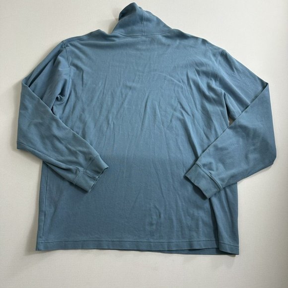 L.L. Bean Mens Turtleneck Sweatshirt Long Sleeve Blue Size XL 100% Cotton - Picture 2 of 8